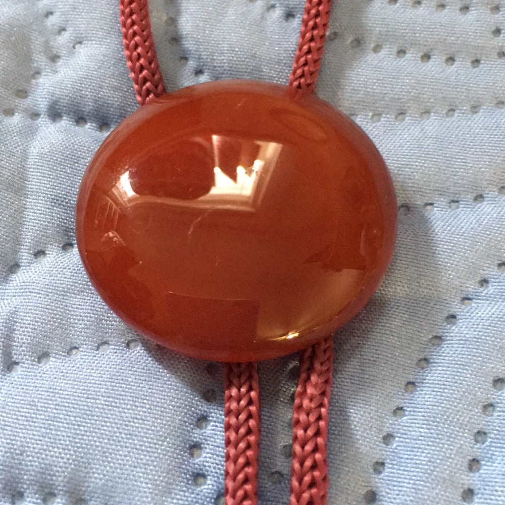 Western Style Bolero Cord Necklace W/Glass Stone - Picture 3 of 8